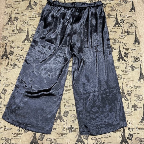 Torrid NWT! Dark Navy Blue Silk Charm Wide Leg Pant Size 2X (18-20) - Picture 10 of 15